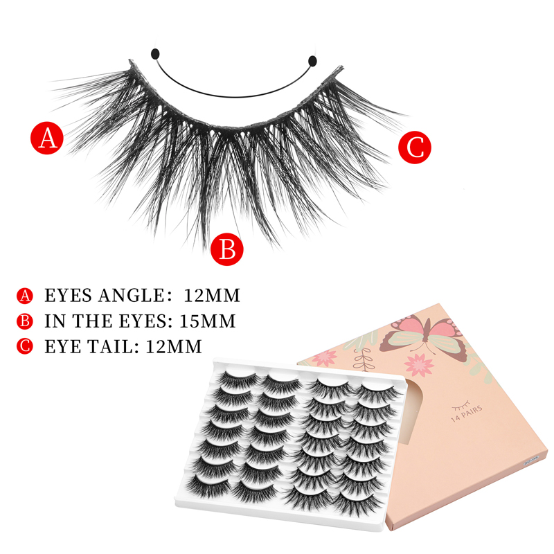 Подмигивающие накладные ресницы Wispy Natural 8D Faux Mink Lashes 28Pairs Pack Light Volume Накладные ресницы «кошачий глаз» 