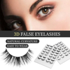 Накладные ресницы из искусственной норки 3D Volume Natural Fluffy Wispies Cross False Eyelashes