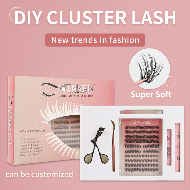 Комплект для разгибания ресниц DIY 280pcs Clasters Clasters Entension Kit, 9-16 мм смеси 30D 40D Curl Individ